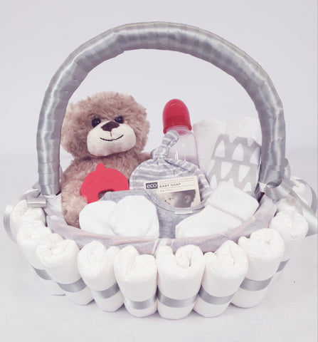 'Hello Baby' Classic Gift Hamper Grey